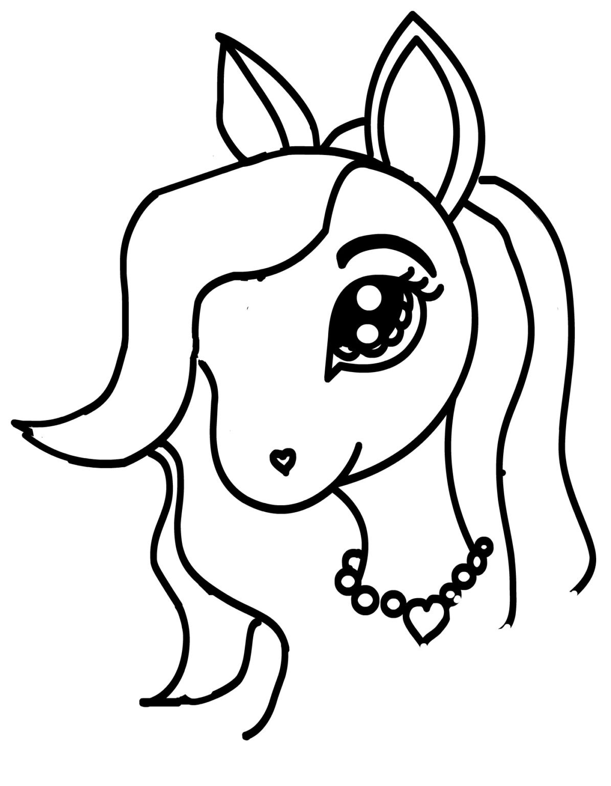 Cute Unicorn Coloring Pages- How to Draw » Draw 2 Color