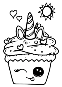 Little Baby Coloring Pages : 5 Cute Unicorn Cupcake Coloring Pages ...
